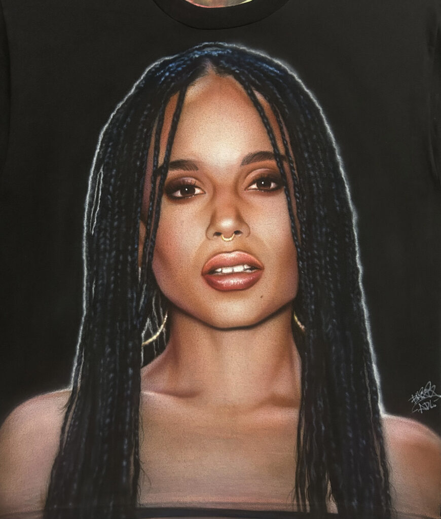 zoe kravitz airbrush shirt